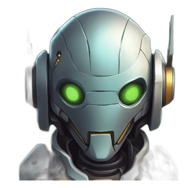 robot character scifi roguelike rpg style inspired by slay thee spire sticker