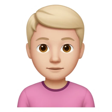 Memoji baju pink muka warna sticker