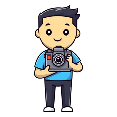 photographer with camera sticker