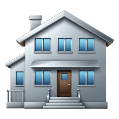 House with a metallic silver chrome finish sticker