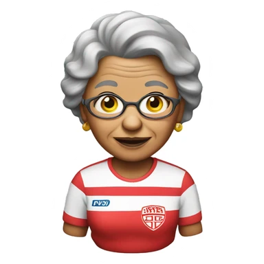 grandma with PSV shirt sticker