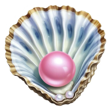 oyster with pink pearl sticker