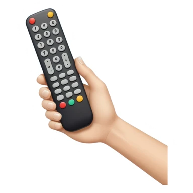 Hand Holding a remote control sticker