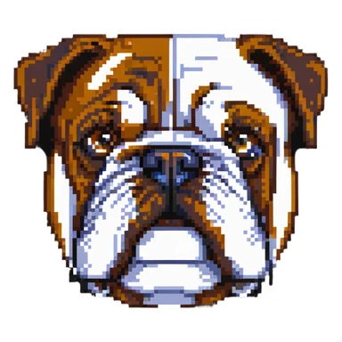 bulldog face sticker