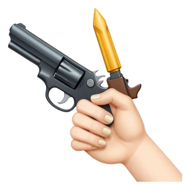 two fingers pointed like a gun sticker