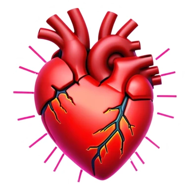 neon cyberpunk style heart sticker