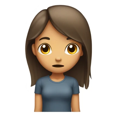 Head down girl with fist over the nose emoji  sticker