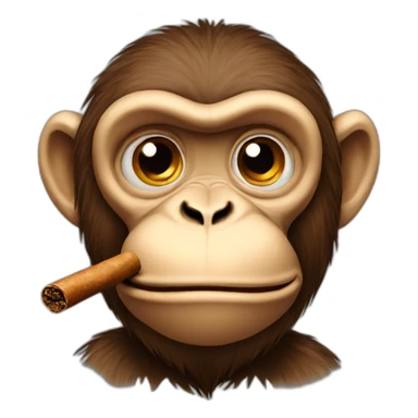 monkey with cigar  sticker
