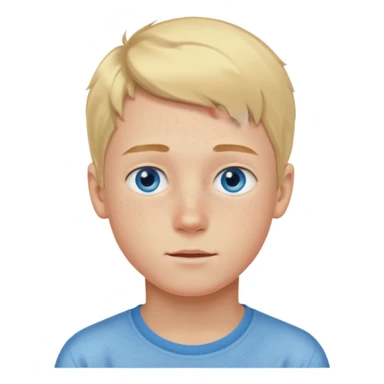 Hazme un chico rubio con ojos azules pero como adolecente sticker
