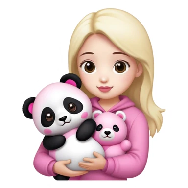 Panda rosa pastes sticker