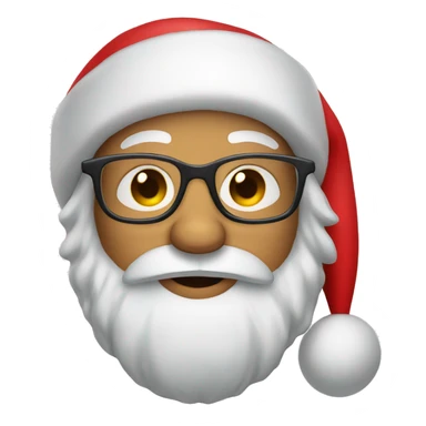 Santa clause with glasses sticker