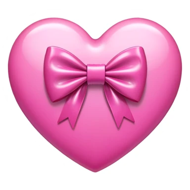 Pink Heart w Bow'  sticker