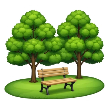 park with benches sticker