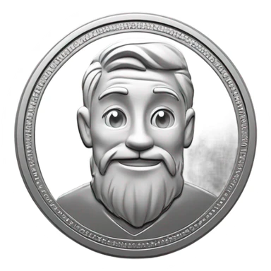 Cartoon coin that says the word Logan sticker