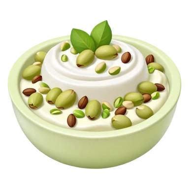 Yogurt bowl with pistachio on top sticker
