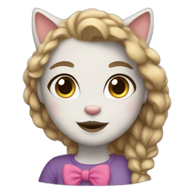 Girle love cat sticker