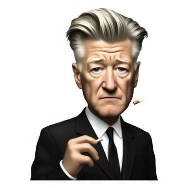 David lynch smoking sticker