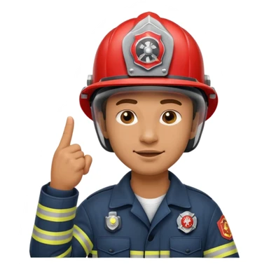 Pompier qui fait un doigt d'honneur sticker