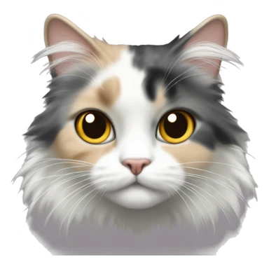 long haired dilute calico sticker
