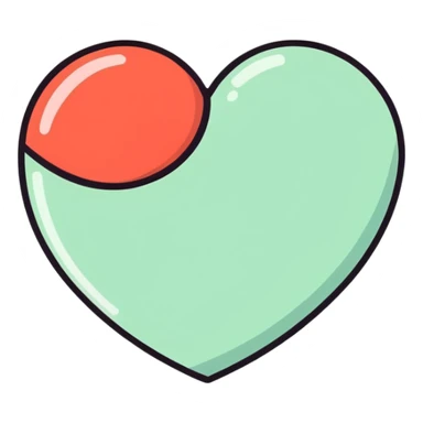 Heart beige sticker