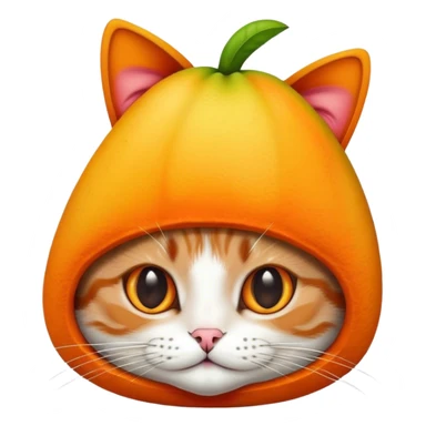 Cat head inside of mango hat sticker