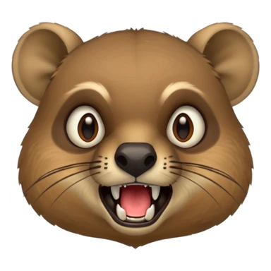 hyrax with visible fangs sticker