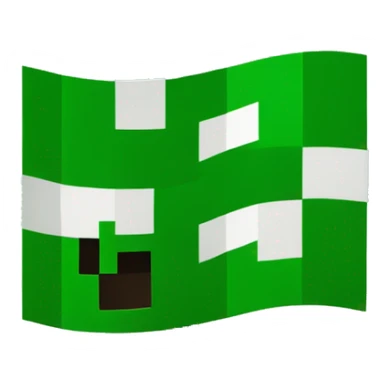 make a flag emoji with the minecraft grass block sticker