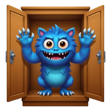 Monster on the closet sticker