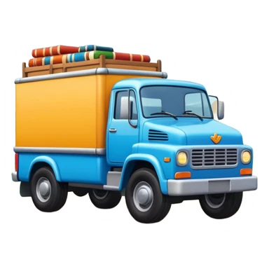 a book with a truck illustration on the cover sticker