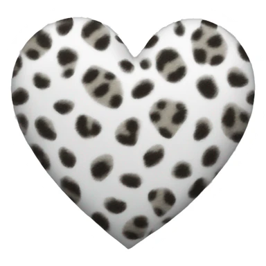 snow leopard print heart  sticker
