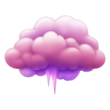 Pink thunderstorm cloud  sticker