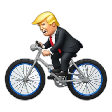 Donald Trump wheelie bicycle sticker