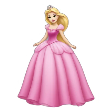 Disney sleeping beauty pink dress sticker