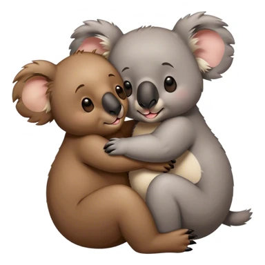 Koala kisses bear sticker