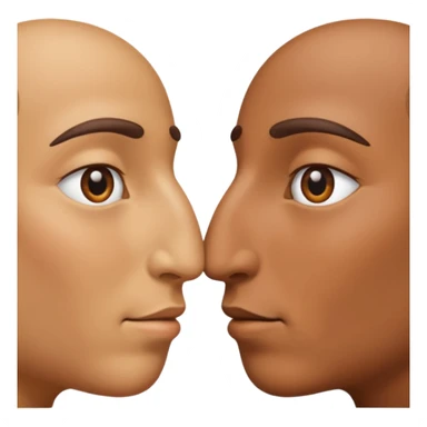 Two noses facing eachother but only noses sticker