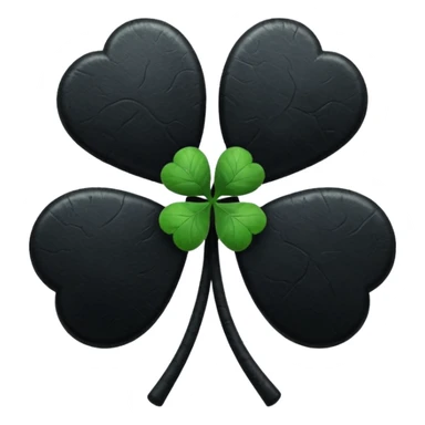 Un trébol de 5 hojas negro q simbolize un diablo sticker