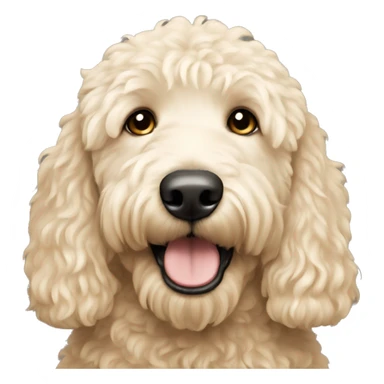 Cream golden doodle sticker