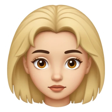 Girl with bushy eye brows  sticker