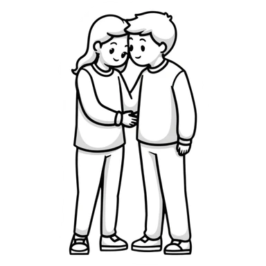 loving couple, spouse to spouse sticker