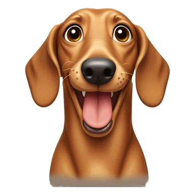 tan dachshund panting sticker