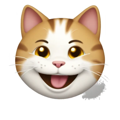 Fat tabi cat laughing  sticker