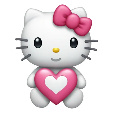 heart hello kitty sticker