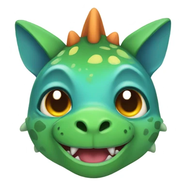 A dinosaur wearing cat ears sticker