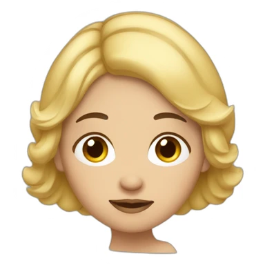 pregnant spanish woman with half hair blond half dark blond sticker