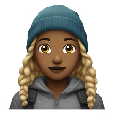 girl in beanie outdoors sticker