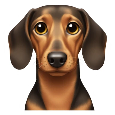 Black and tan short haired dachshund  sticker