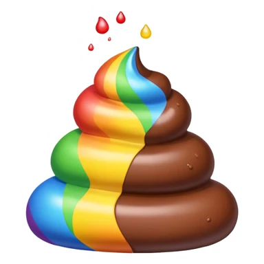 Rainbow poop Chocolaty  sticker