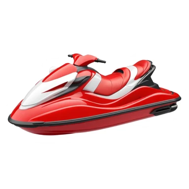 red and white jet ski facing right sticker