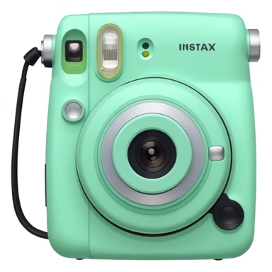 Green mint instax camera sticker