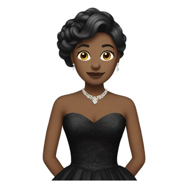 black wedding dress sticker